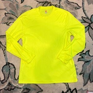 Hanes Neon Yellow Cool Dri Shirt